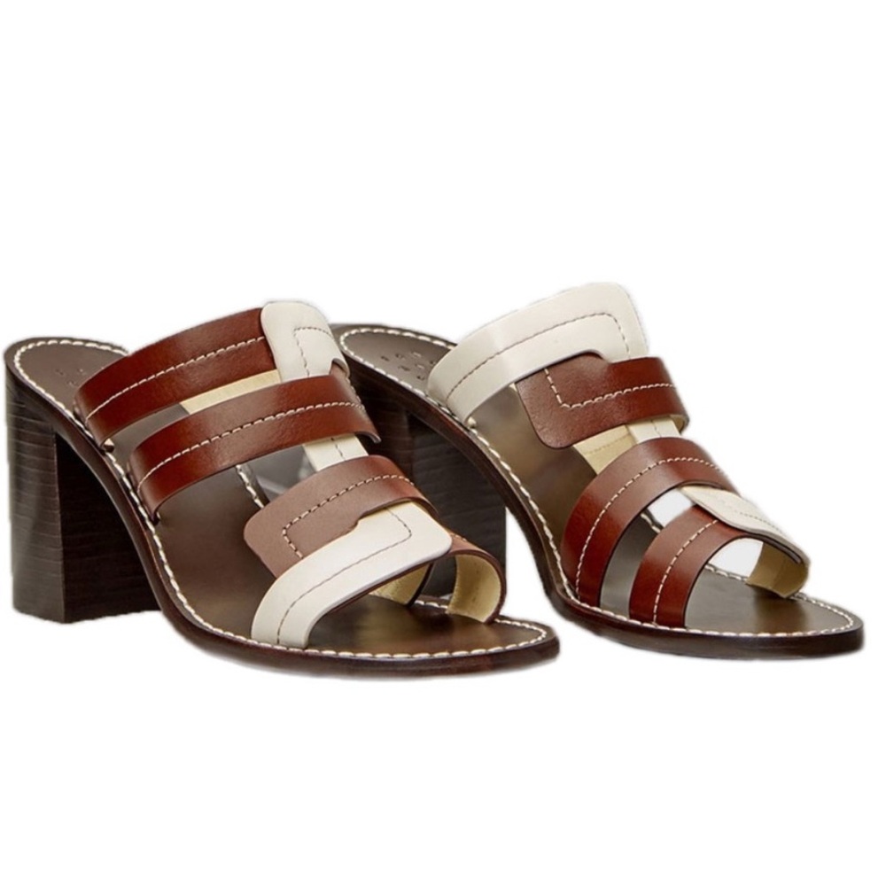 Trademark brown block heel sandals